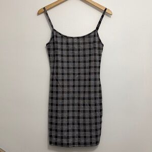 🆕 NWT Chocolate Black and White Plaid Mini Dress